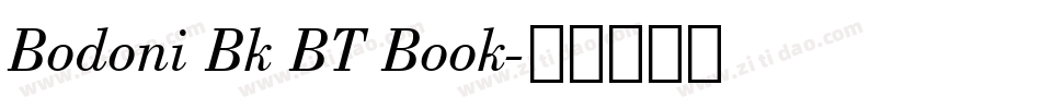 Bodoni Bk BT Book字体转换